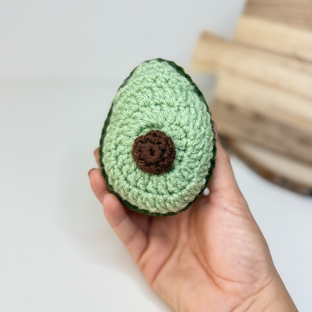 Cat Toy Handmade Crochet Avocado Catnip Toy